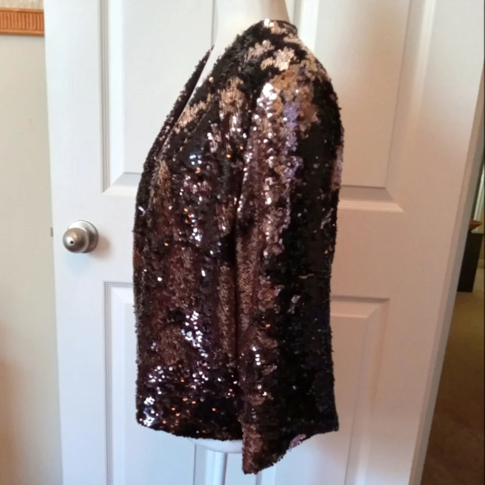 TORRID sequined evening jacket. Bronze and black. 14/16 18/20 - Picture 4 of 9